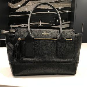 Black pebbled leather Kate Spade bag w/ tassel